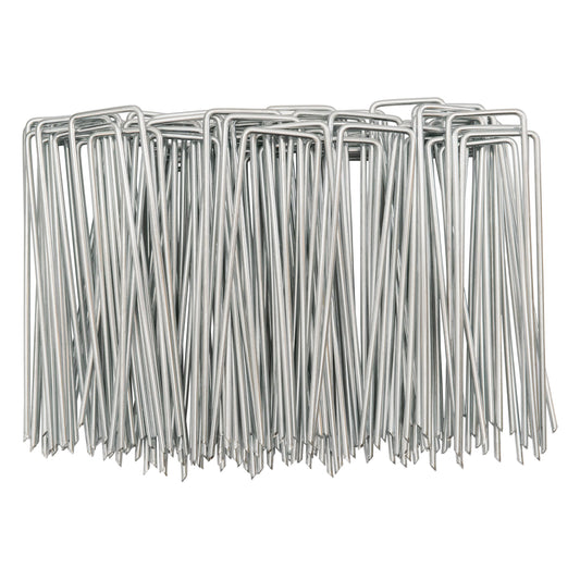 Metal U-Pegs ground stakes Pack of 100