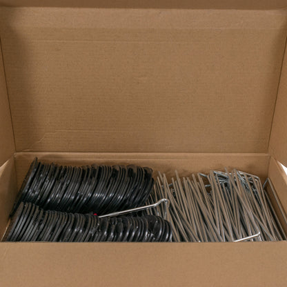 6" Weed Matting Pegs & Securing Washer & Tool