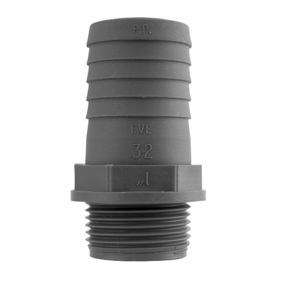 Barbed Adapter 32mm with 1" BSP Male Thread