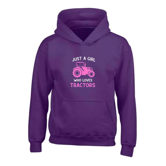 Girls Tractor Hoodie - 5 colours