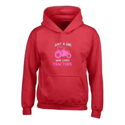 Girls Tractor Hoodie - 5 colours