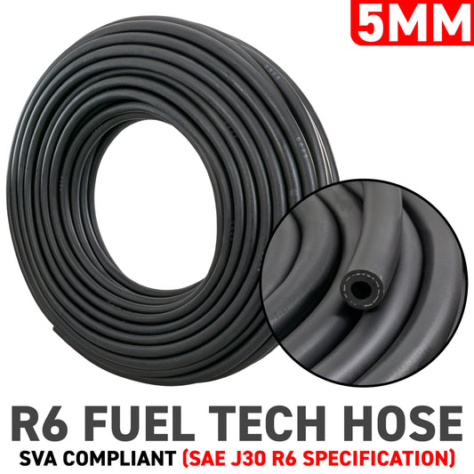 5mm Fuel Hose SAE J30 R6 Braided Rubber
