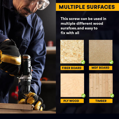 Flat Head Self Tapping Wood Screws Countersunk