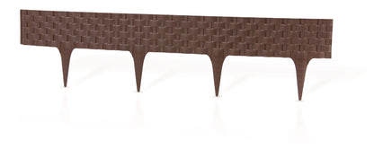 Brown Rattan Texture Palisade Lawn Edging - 2.4m