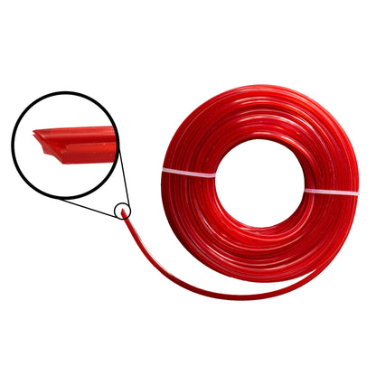 15m Twisted Red Star Trimmer Line - 3mm