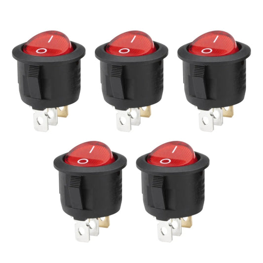 Round Rocker Switch ON/OFF 3-Pin Automotive switches - Pack of 10
