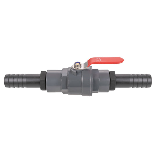 Ball PP Valve & Barbed Outlet 3/4" - Stainless Steel