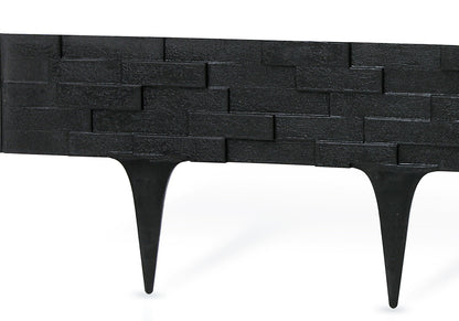 Black Slate Texture Palisade Lawn Edging - 2.38m