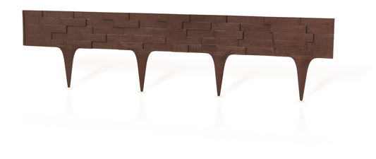 Brown Slate Texture Palisade Lawn Edging - 2.38m