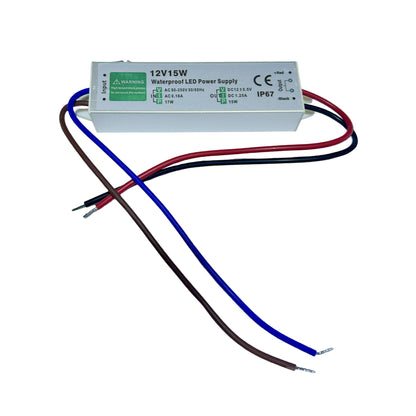 LED Power Supply Transformer DC 12V 15W -  IP67 Waterproof