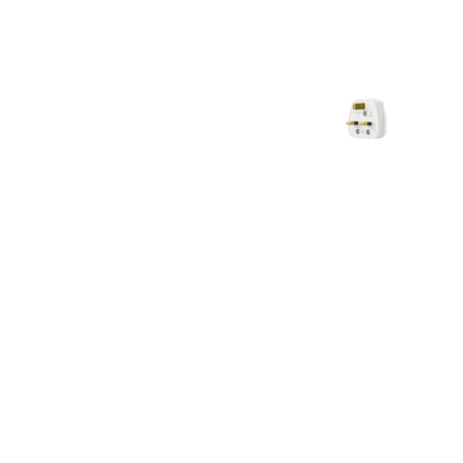 White 3 Pin 13 AMP Plug