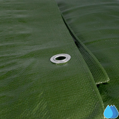 2m x 3m Green & Brown Tarpaulin - L Grade 200 GSM