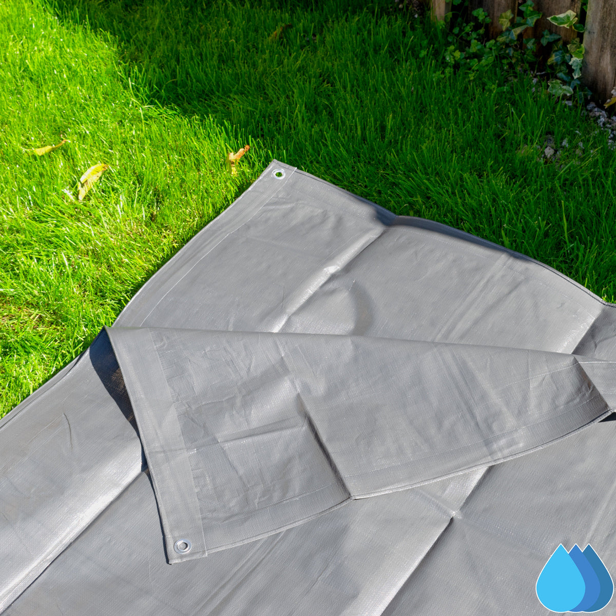 2m x 4m Grey Tarpaulin - L Grade 200 GSM