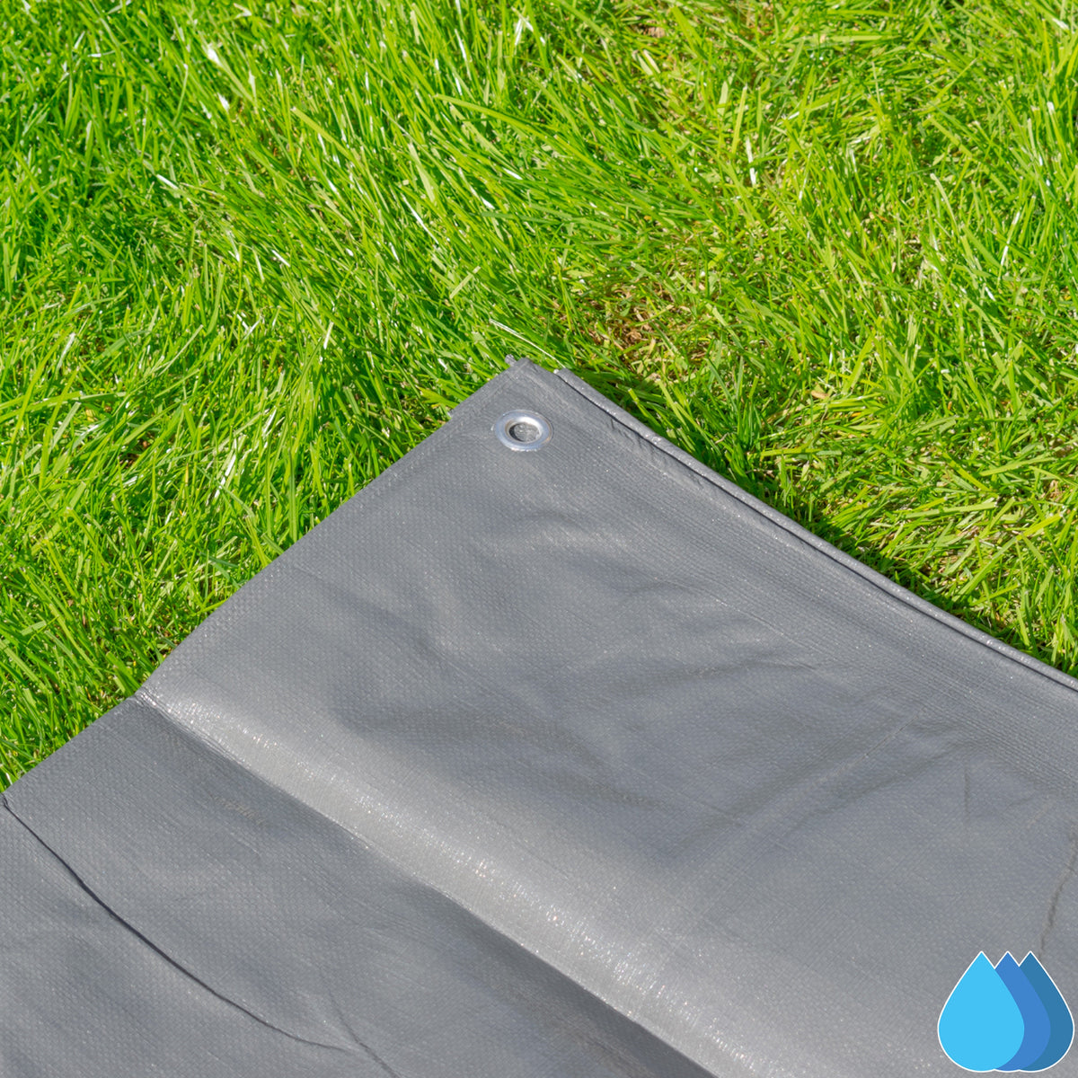 2m x 4m Grey Tarpaulin - L Grade 200 GSM