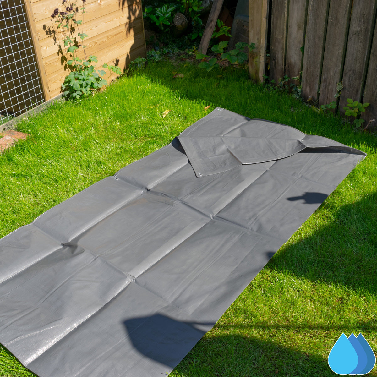 2m x 4m Grey Tarpaulin - L Grade 200 GSM