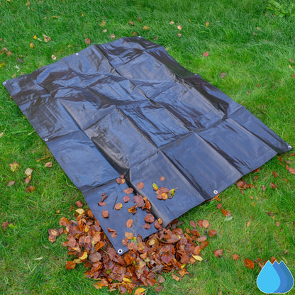 6m x 10m Black & Silver Tarpaulins, L-Grade 220 GSM