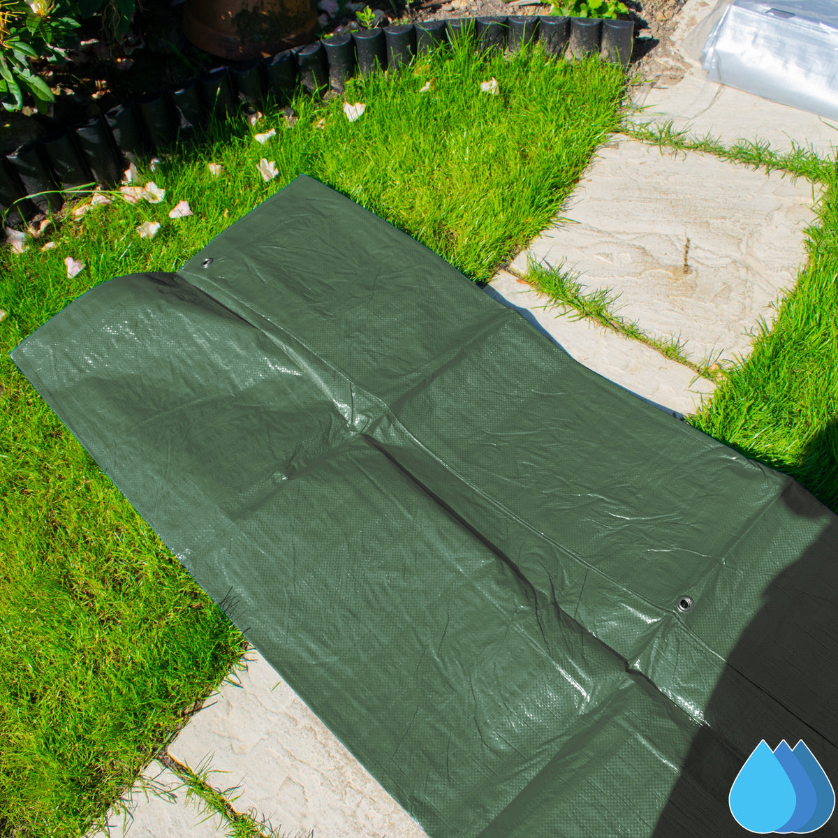 6m x 8m Green Tarpaulin - M Grade 90 GSM