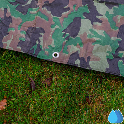 Camouflage Tarpaulin  3m x 3m M-Grade 90 GSM
