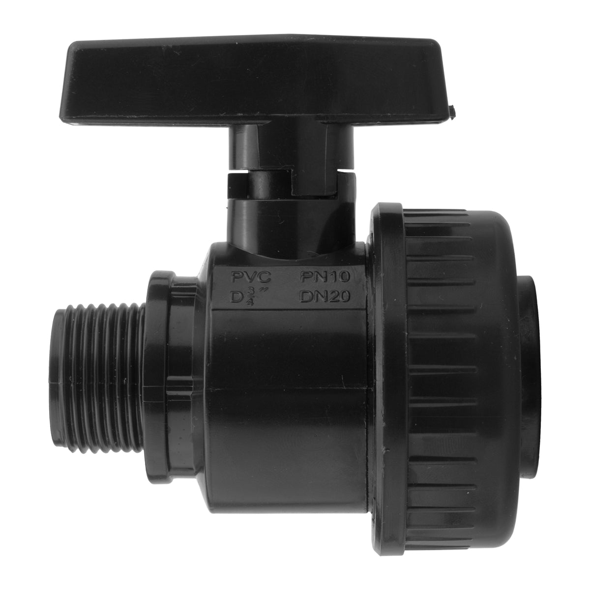 Polypropylene Single Union M-F Thread Ball Valve 1"