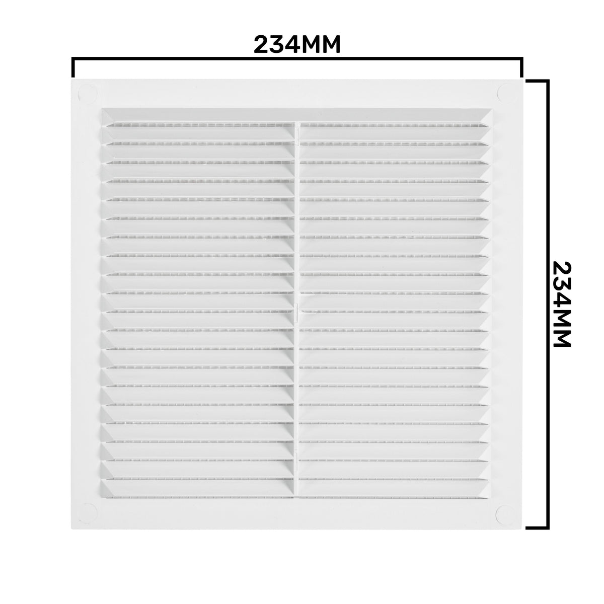 White Vent with Fly Screen, 235mm x 235mm