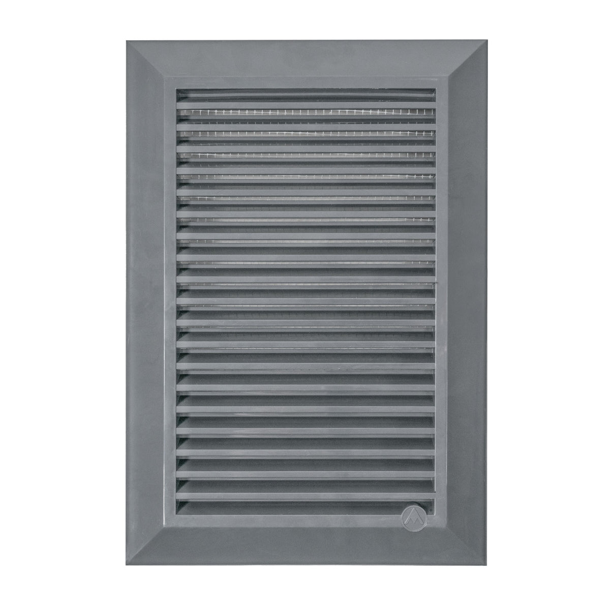 Grey Duo Smart Louvre Vent with Fly Mesh, 140mm x 210mm