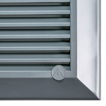 Grey Duo Smart Louvre Vent with Fly Mesh, 140mm x 210mm