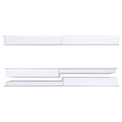 White Rectangle Door Vent, 90mm x 445mm