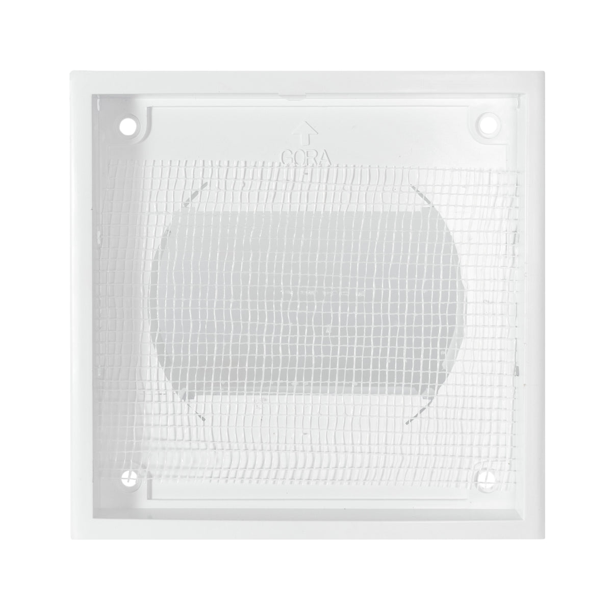 White External Louvre Vent with Fly Screen, 100mm x 125mm
