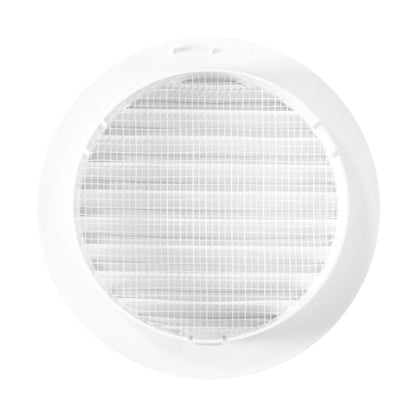 White Round Vent with Fly Mesh - 100mm