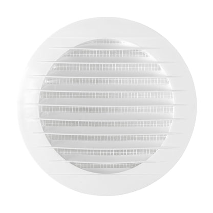 White Round Vent with Fly Mesh - 100mm