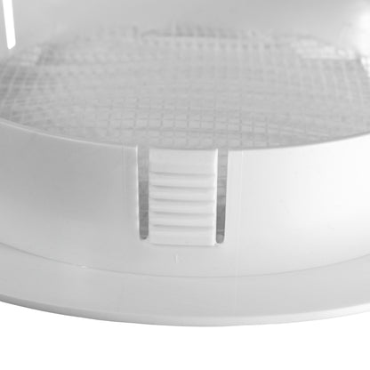 White Round Vent with Fly Mesh - 100mm