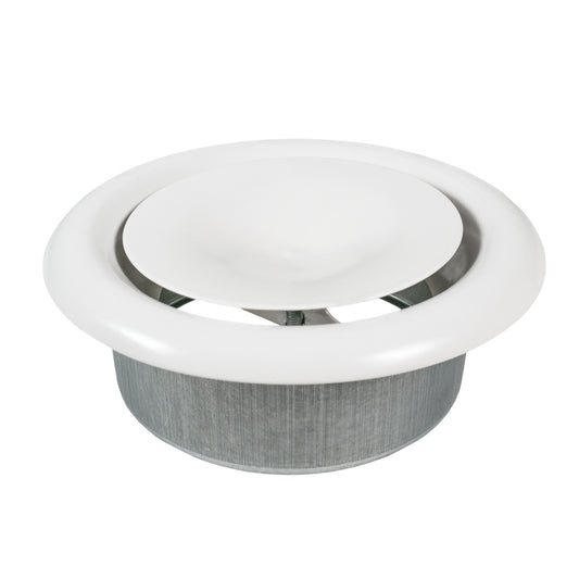 Intake Ceiling Valve 125mm - Anemostat White Metal