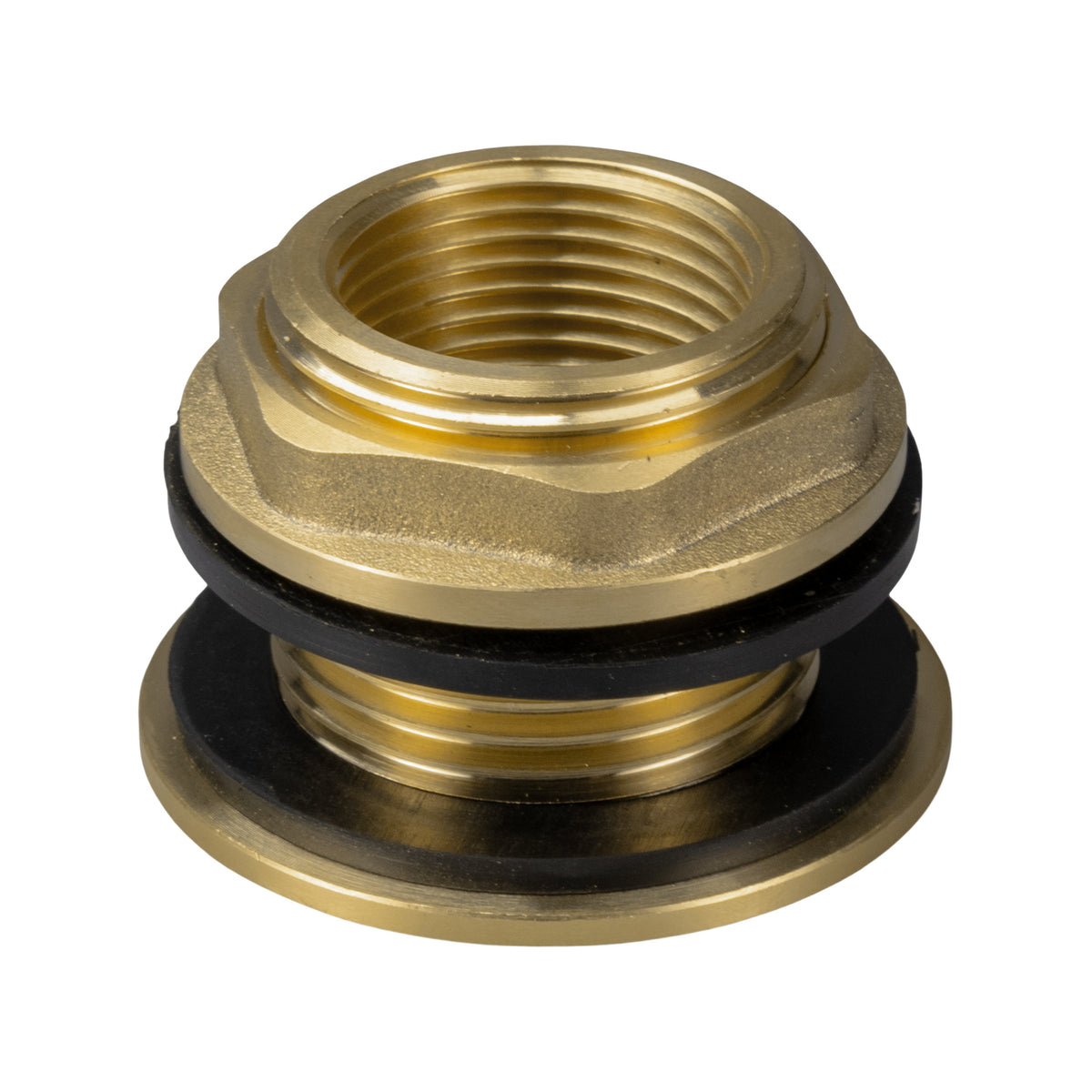 Brass Water Butt Tank Adapter - 1" BSPM to 3/4" BSPF