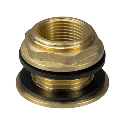 Brass Water Butt Tank Adapter - 1" BSPM to 3/4" BSPF