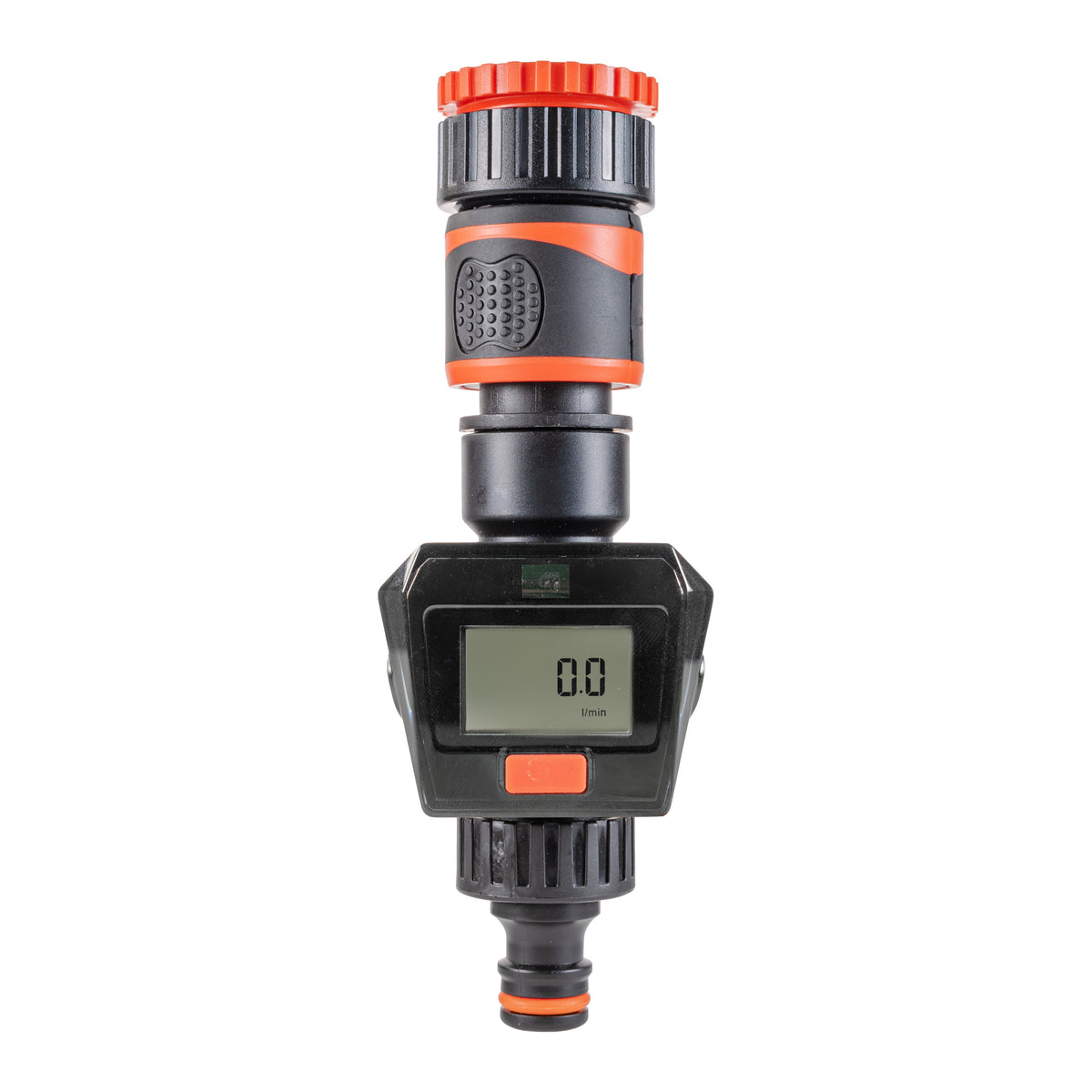 Water Flow Meter - Orange & Black