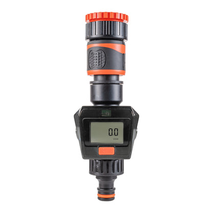 Water Flow Meter - Orange & Black