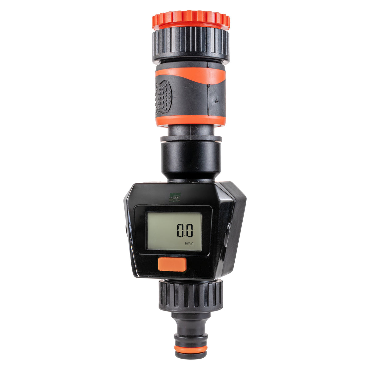 Water Flow Meter - Orange & Black