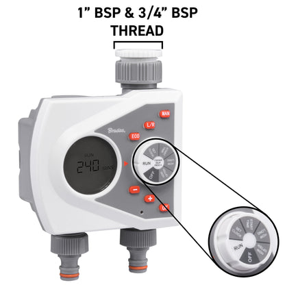 Double Outlet Electronic Control Water Timer