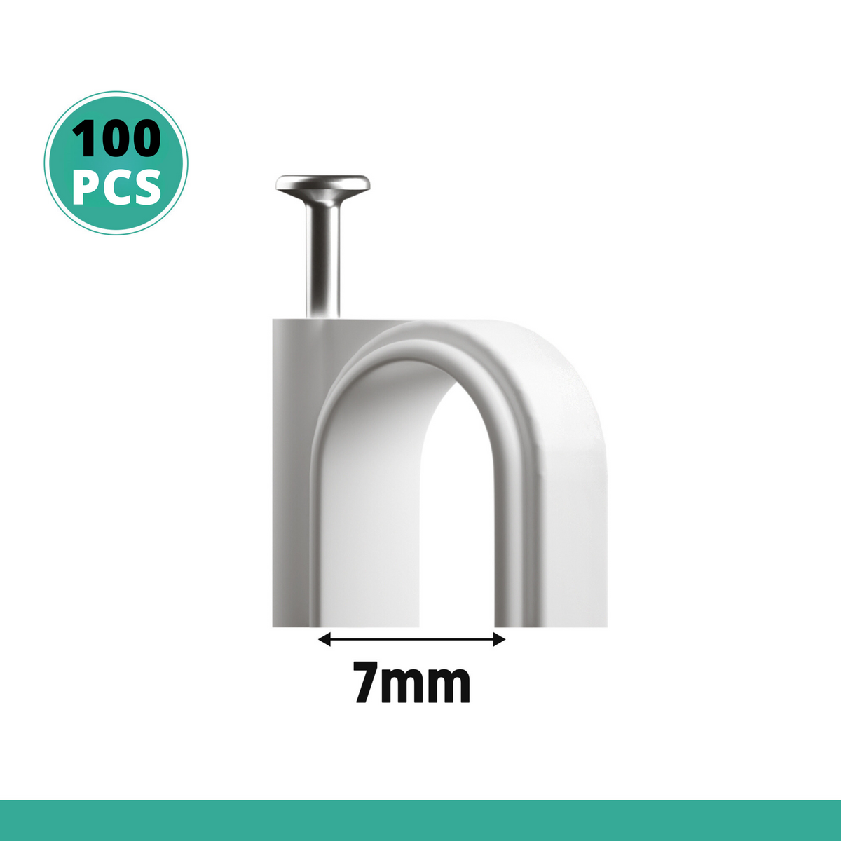 Wall Cable Clips - Pack of 100