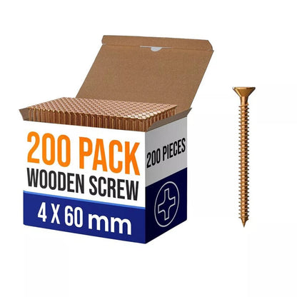 Flat Head Self Tapping Wood Screws Countersunk