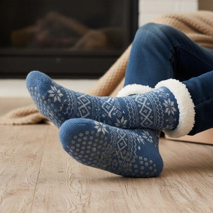Mens Sherpa thermal Slipper Socks