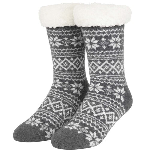 Mens Sherpa thermal Slipper Socks