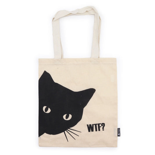 Black Cat 4oz Tote Bag - Natural