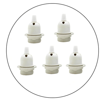 E27 Edison Screw Pendant Light holder with Ring - Pack of 5