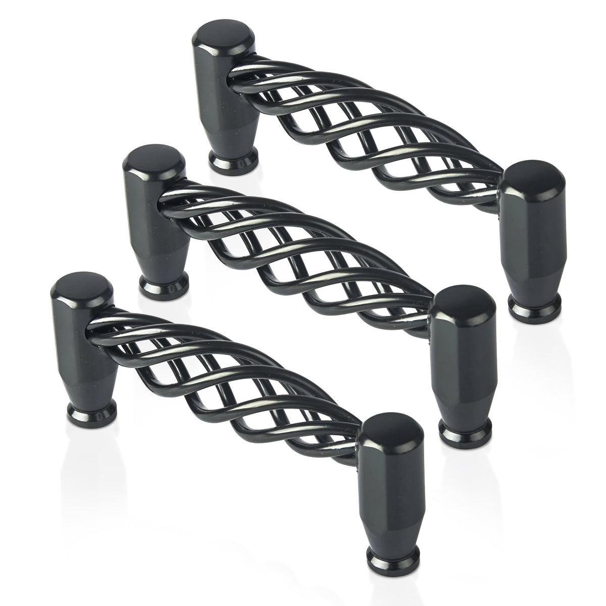 Matt Black 128mm Iron Cabinet Door Handles Drawers & Cupboards