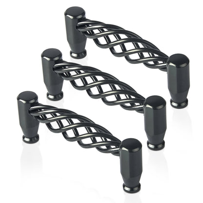 Matt Black 128mm Iron Cabinet Door Handles Drawers & Cupboards