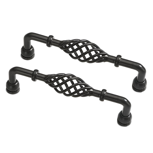 Black Vintage Drawer Pull Handles 128mm Metal Cabinet Handle