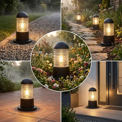 Outdoor Bollard Light E27 Garden Pillar Pathway Driveway IP54
