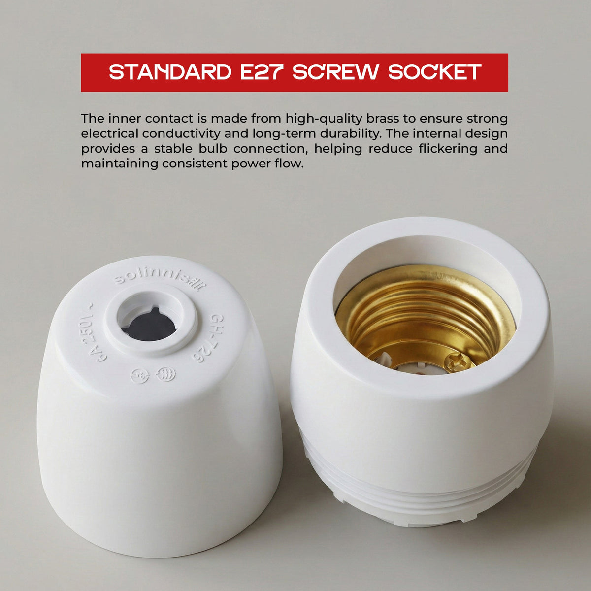 E27 Heat Resistant Screw Pendant Light Bulb Holder
