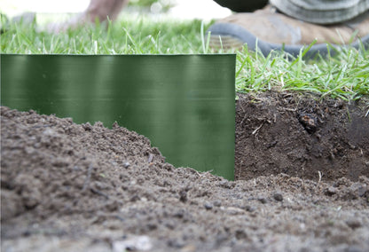 Crinkled Flexible Lawn Edging Green - 25cm Height